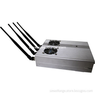 6w Cell Phone Signal Jammer / Shielder / Blocker Est-505bf With 4 Antenna